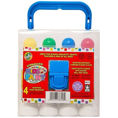 Kids Shimmer Paint - 4 Pack Carry Case
