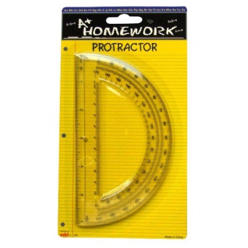 6" Protractor Clear