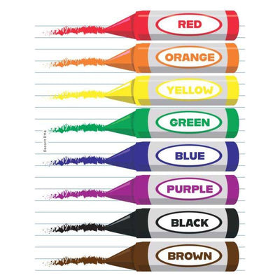 Color Crayon Poster (English) 24 x 18.
