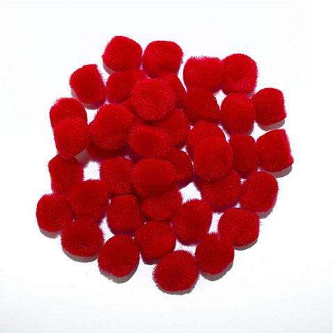 Pom Poms (Hot Pink, 3/4", 100 Pack)
