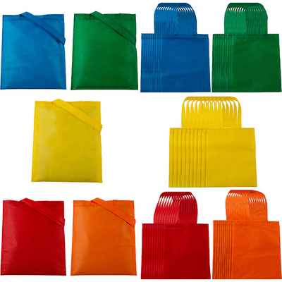 Bulk Solid Colors Tote Bags 10" x 12" 50/pk