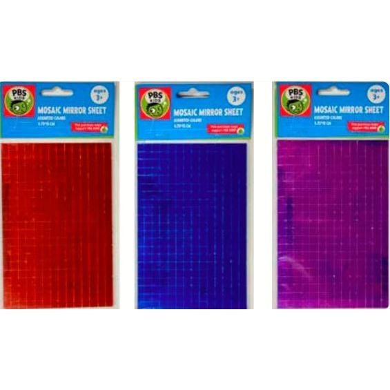 Mosaic Mirror Sheets 9.75 x 15cm Assorted 294 pcs