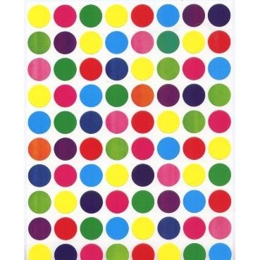 Color Coding Dot Sticker (Assorted Colors, 3/4", 25)
