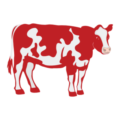 Red cow Cutout 3" 20/pk