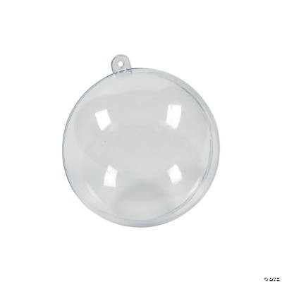 DIY Medium Clear Ornaments 3.25" 12/pk