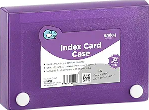 Index Card Holder 3" x 5" With 5 Tab Dividers