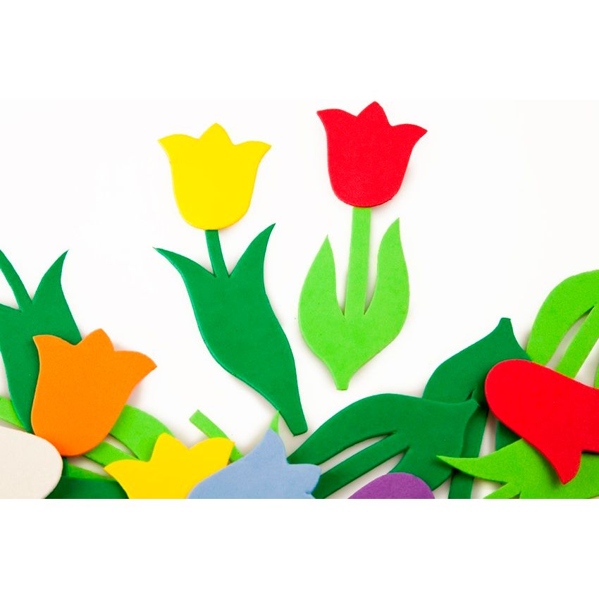 Tulip With Stem Foam Shapes 4 1/4" x 1 1/2" (Discontinued)