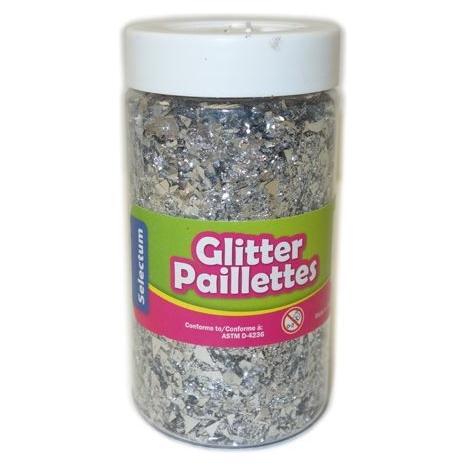Silver Glitter Paillettes, 4 oz. (112 g) (Closeout)