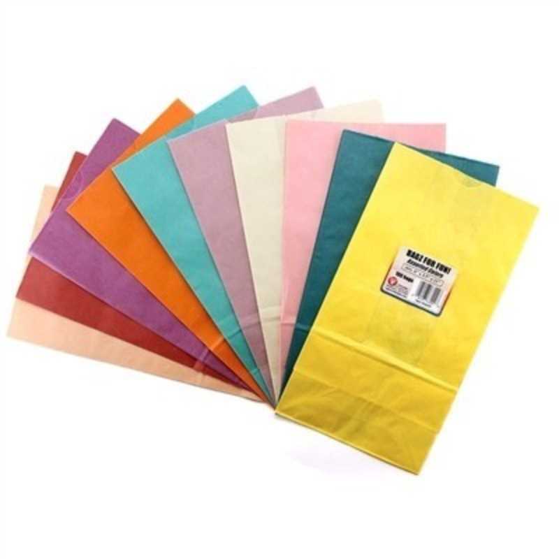 Craft Paper Bags (Small, Red, 100)