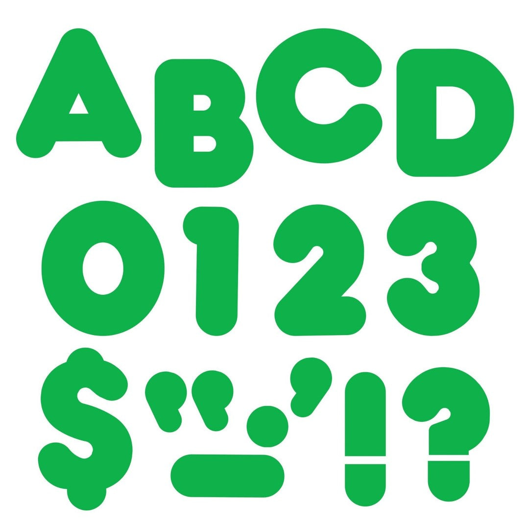 Green 4" Uppercase Ready Letters