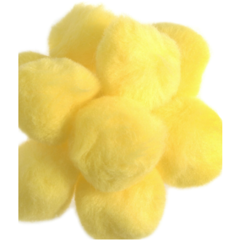 Pom Poms (Hot Pink, 3/4", 100 Pack)