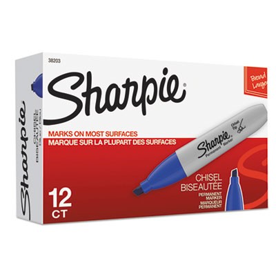 Sharpie Chisel Tip Permanent Marker (Red, 12/pk)