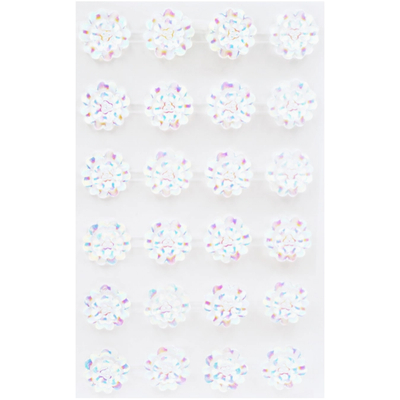 Adhesive Rhinestone Flower Iridescent 19mm 24/pk