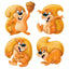 Silly Squirrels Classic Accents 6" 72/pk (closeout)