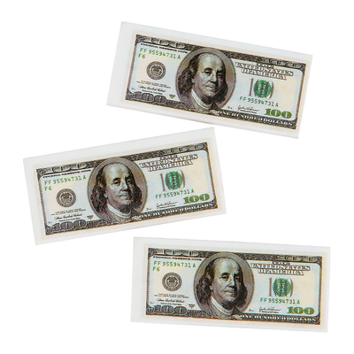 $100 Bill Erasers - 12 Pc.