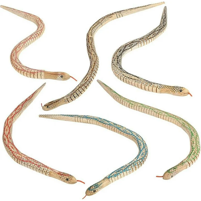 Wooden Wiggly Snake 20" 12/pk