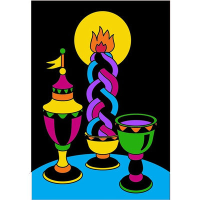 Bulk Havdalah Velvet Art, 10.5 x 7.25 x 0.75, 12/pk