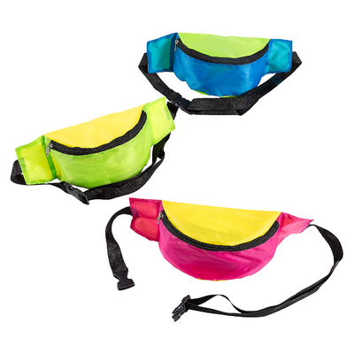Kids Size Fanny Packs 12/pk Assorted 38" x 3 1/4"
