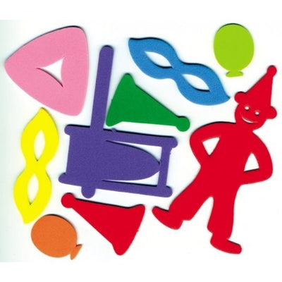 Purim Symbol Foam Shapes 112/pk (closeout)