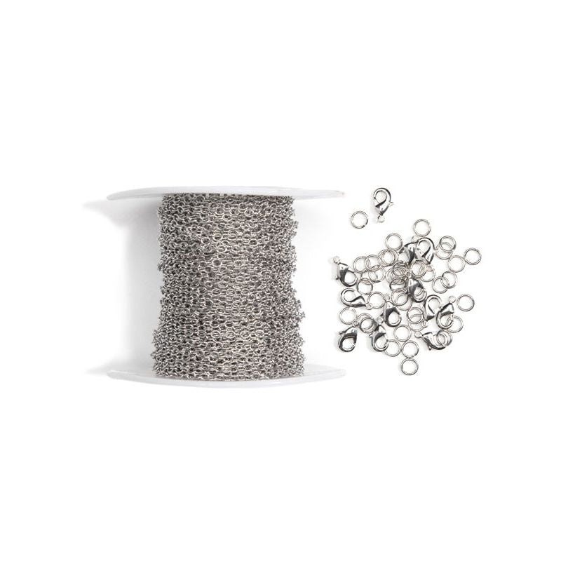 Cable Chain Spool With Clasps 36ft