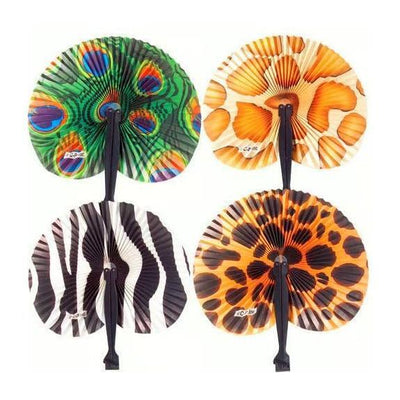 Safari Folding Fan 12/pk