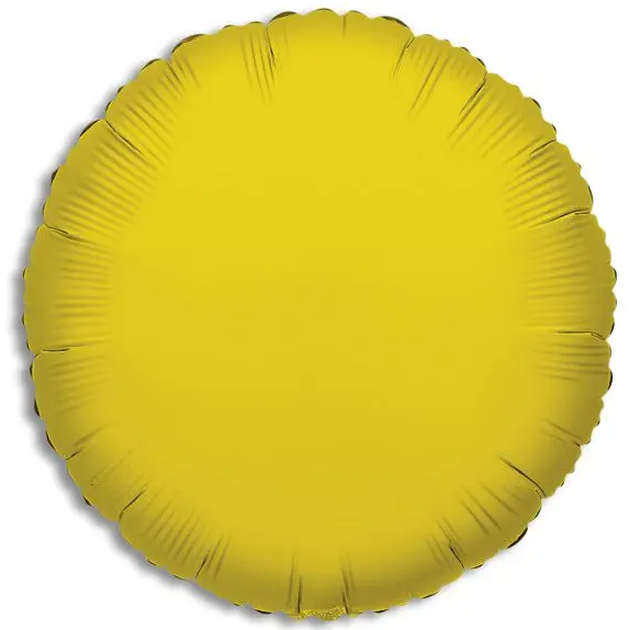Solid Color Foil Balloon 18" Yellow 1/pc