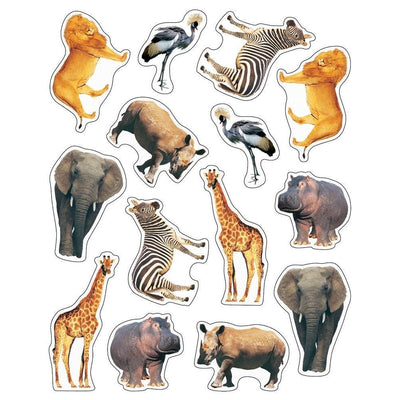 Wild Animals Shape Stickers (6 sheets)