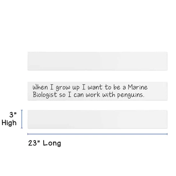 Sentence Strip 3" x 23" White Cardstock (Hard) 100/pk
