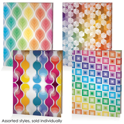 Fashion Poly Folders 2 Pocket Assorted Fun & Vibrant Design