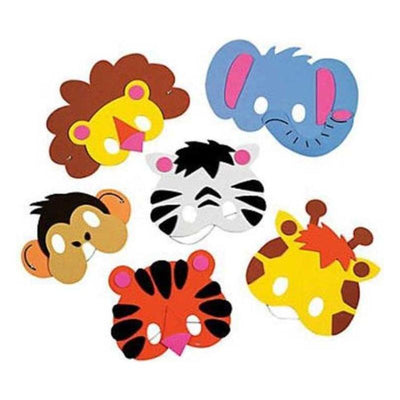 Kid’s Zoo Animal Mask Craft Kit 12/pk