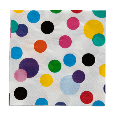Colorful Polka Dot Luncheon Napkins 16/pk