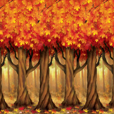 Fall Trees Backdrop 4' x 30' 6/pk  1/Pkg