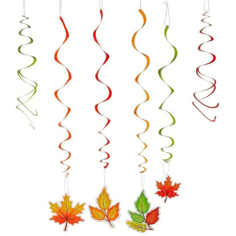 Fall Leaves Hanging Swirls, Assorted