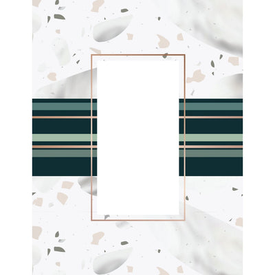 notebook covers green and rose gold horizontal stripes 8.5" x 11" 12/pk