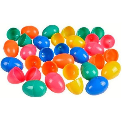 Hinged Plastic Easter Eggs 2.5" 100/pk