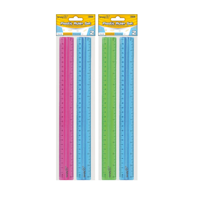 Plastic Ruler 2pc