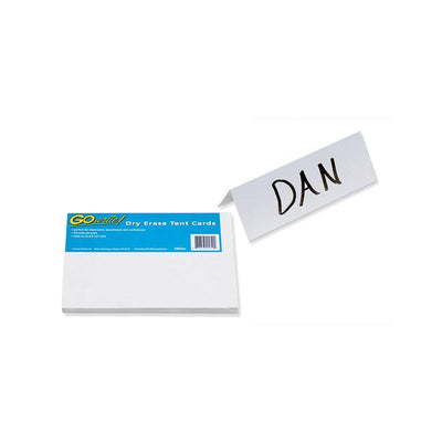 Dry Erase Tent Cards, Non-adhesive