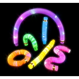 Light Up Fidget Tube 8" 12/pk