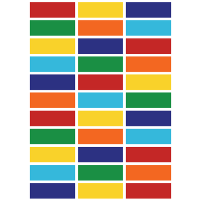 Rectangle Stickers 1 1/4" Rectangle 35mm x 12mm Color Print 25/pk