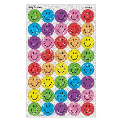 Silly Smiles Sparkle Stickers 160/pk (4 Sheets) (Discontinued)