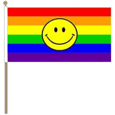 Large Flag Rainbow Smile 18" x 12"