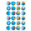 Globes Stickers (3 Sheets)