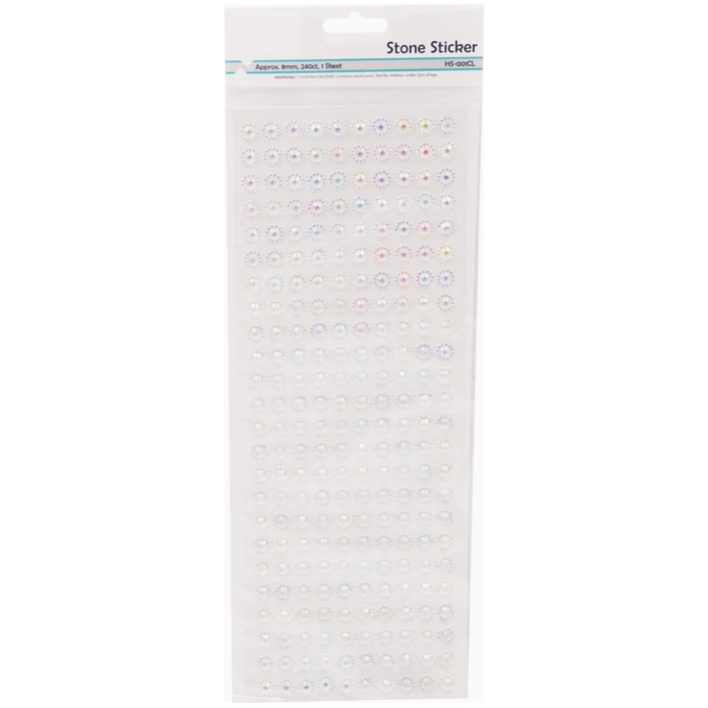 Adhesive Rhinestone Bubble Clear 8mm 240/pk