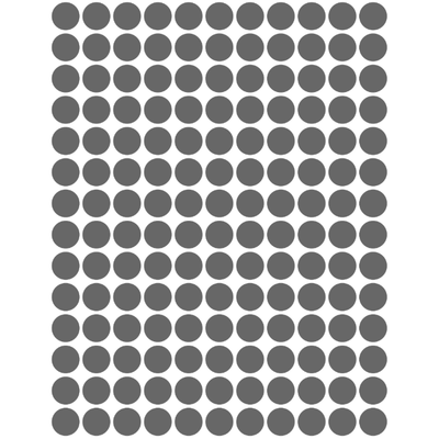 Color Coding Dot Stickers All 1/4" Silver 10mm Metallic 25/pk
