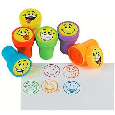 Goofy Smile Face Stamps 24/pk