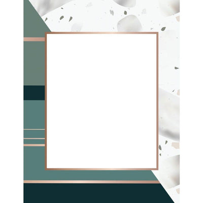 notebook covers green and rose gold square 8.5" x 11" 12/pk