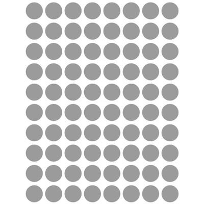 Color Coding Dot Stickers All 1/2" Silver 13mm Metallic 25/pk
