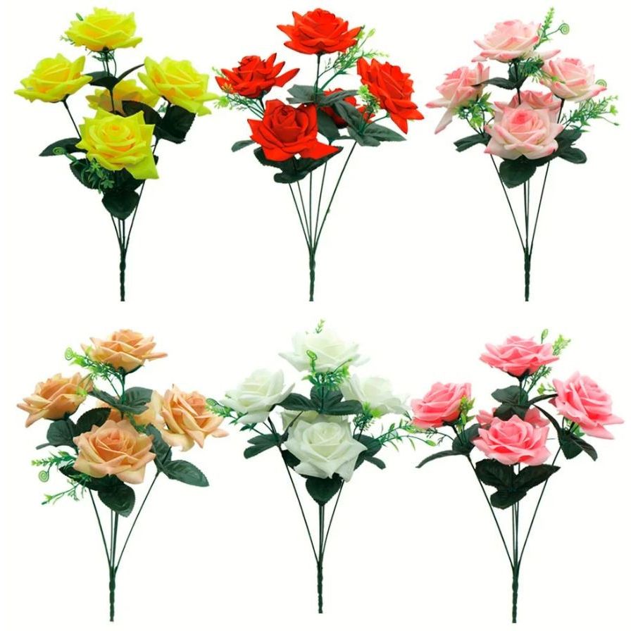 Head Flower Assorted Color 16"
