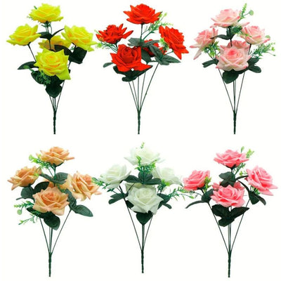 Head Flower Assorted Color 16"