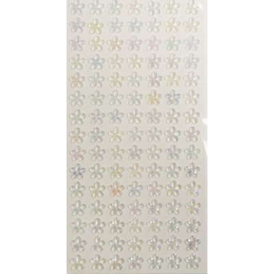 Adhesive Rhinestone Flower Clear 11mm 140/pk